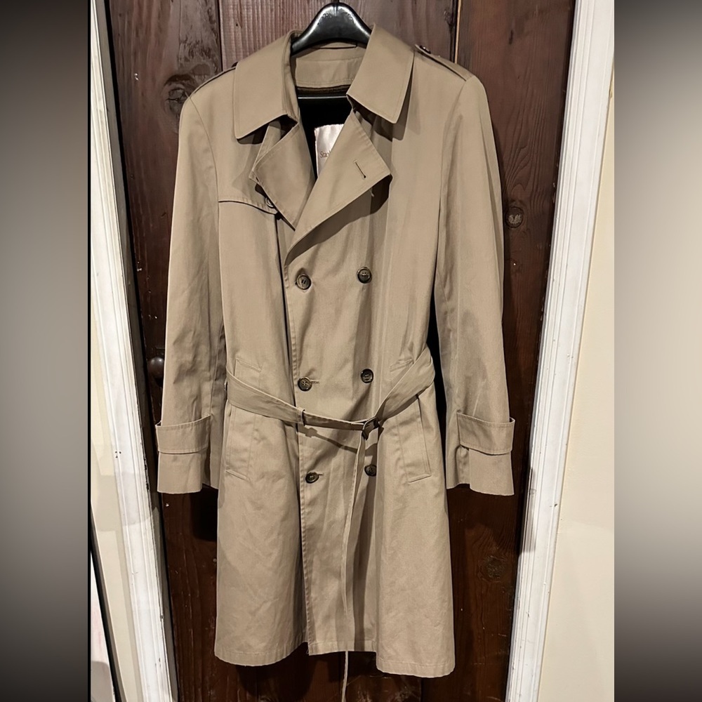 Stanley Blacker Vintage Trenchcoat, Dark Beige, Removeable Wool Lining 40 REG